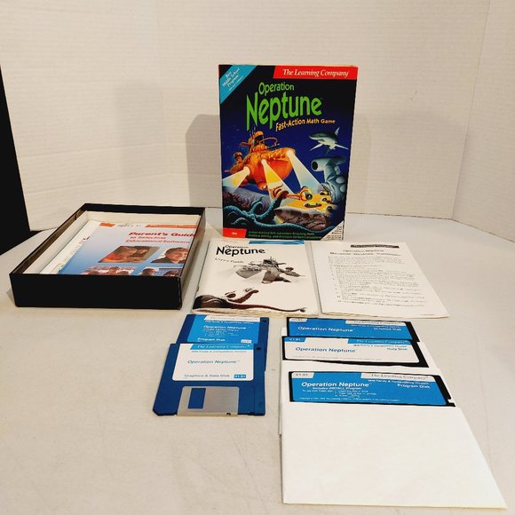 Vtg The Learning Company Operation Neptune PC Big Box Game - windows, DOS - Picture 2 of 8